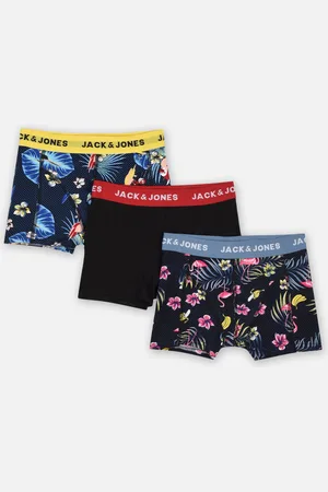 JACK & JONES Jacflower Bird Trunks 3 Pack Ltn Jr by