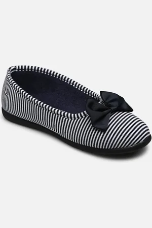 Isotoner Ballerines Ergo Everywear - Jersey Bio Marinière - Grand Nœud W by