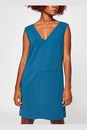 Calvin Klein Travel Crepe V Neck Dress by