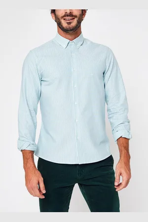 Calvin Klein Washed Oxford Stripe Slim Shirt by