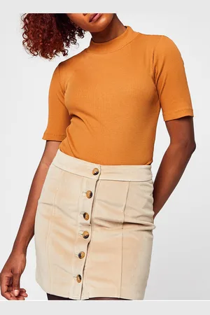 Knowledge Cotton Apparal Rib high neck SS by