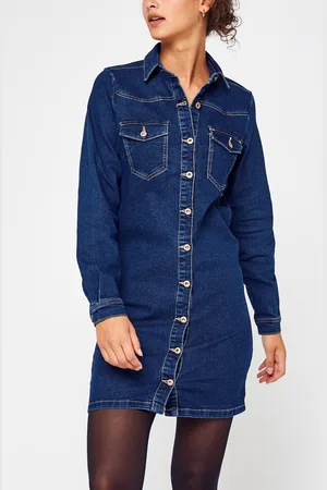 Pieces® Pcperry L/S Denim Dress-Vi/Noos Bc by