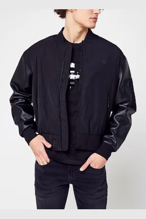 Calvin Klein Faux Leather Bomber Jacket by