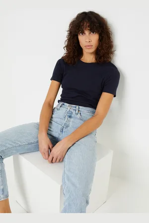 Petit Bateau T-Shirt Iconique Manches Courtes Col Rond Coton Epais Bio - Femme by