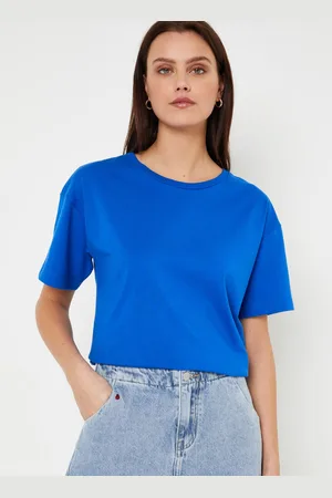 Petit Bateau T-Shirt Boxy Manches Courtes Col Rond Coton Epais Bio - Femme by