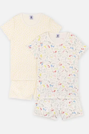 Petit Bateau 2 Pyjacourts Lot Coeur by