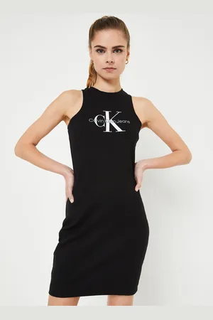 Calvin Klein Archival Monologo Rib Tank Dress by