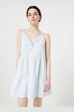 Tommy Hilfiger Tjw Poplin Tiered Strappy Dress by