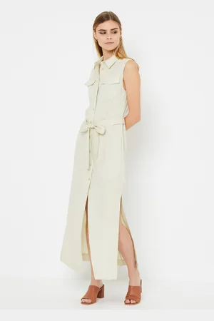 Calvin Klein Tencel Sleeveless Shirt Dress by