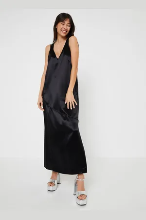 Calvin Klein Naia Wide Strap Midi Slip Dress by