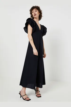 Tommy Hilfiger Co Sateen Frill Dress Slvls by