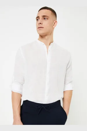 SELECTED Slhregkylian-Linen Shirt Ls Band B by