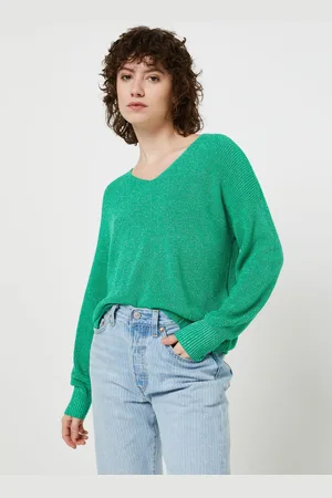 VERO MODA Vmnewlex Shine Scallop Ls V-Neck Pull. by