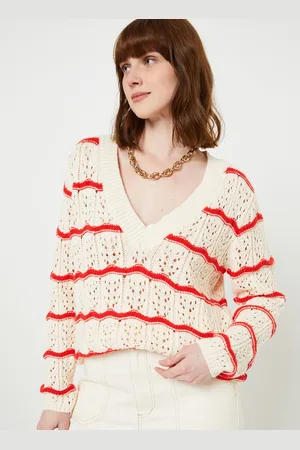 VILA VICLOSY V-NECK L/S KNIT TOP/C24 by