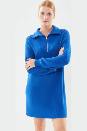 B YOUNG BYMILO HAFLZIP TUNIC - by