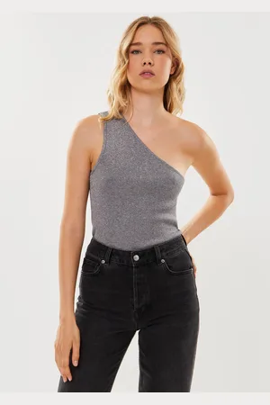 SELECTED Slflura Lurex One Shoulder Knit Top by