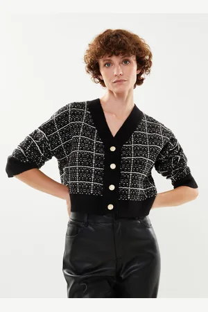 VERO MODA Vmkia Ls V-Neck Crop Cardigan Co by