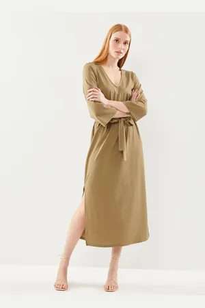 VERO MODA Vmcrystal 3/4 Vneck Ankle Dress Wvn Btq by