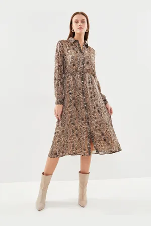 VERO MODA Vmevi L/S Calf Shirt Dress Wvn Btq by