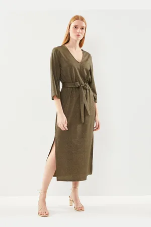 VERO MODA Vmcrystal 3/4 Vneck Ankle Dress Wvn Btq by