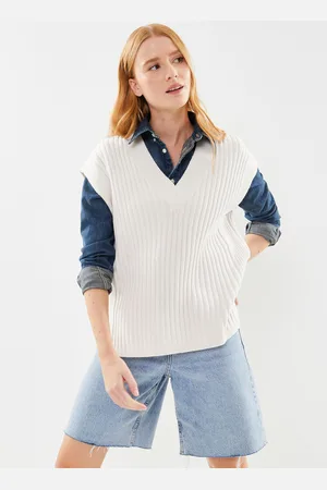 VILA Vimalje V-Neck S/L Oversize Knit Vest by