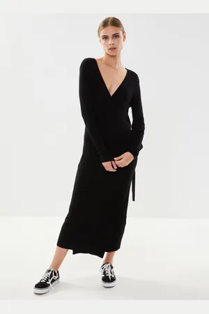 VILA Vicomfy L/S Wrap Knit Dress/Su - Noos by
