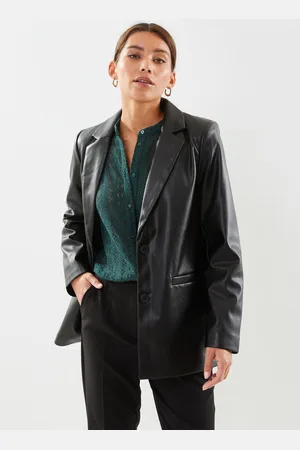 VILA Vinille Coated Loose Blazer - Noos by