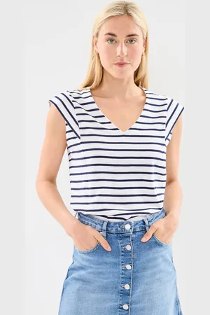 Armor.lux T-Shirt Rayé Marin Manches Courtes Deauville by