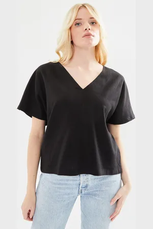 B YOUNG Byfalakka Vneck Blouse - by
