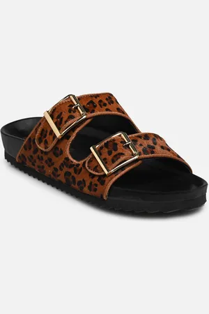 Colors of California Two buckles sandal pony hair by