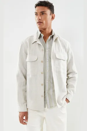 SELECTED Slhmads-Linen Overshirt Ls Noos by