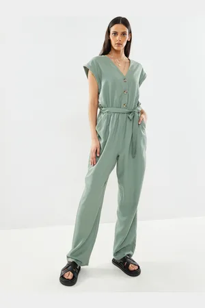 Pieces® Pcmuna Ss V-Neck Jumpsuit Kac Fc by