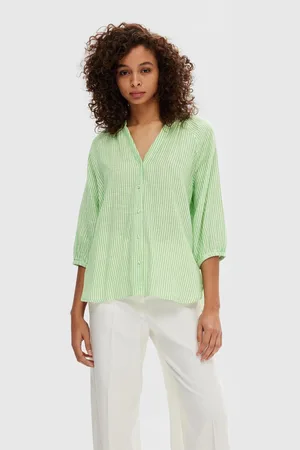 SELECTED Slfalberta 3/4 Stripe Shirt Noos by