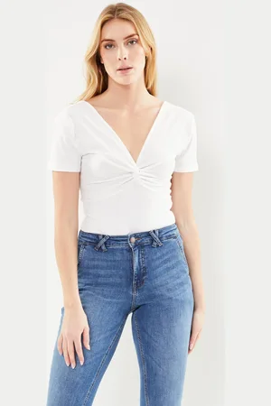 VILA Vicera V-Neck Knot Back 2/4 Body/C27 by