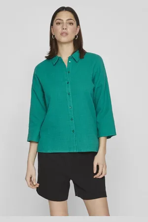 VILA Nia Button 3/4 Shirt - Noos by