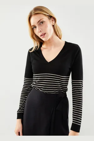VILA Viabella Rev L/S V-Neck Knit Top by