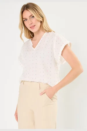 VILA Viclarino V-Neck S/S Top/R by