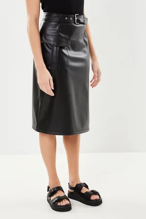Noisy May Nmpaula Pu Midi Cargo Skirt W Slit Wvn by