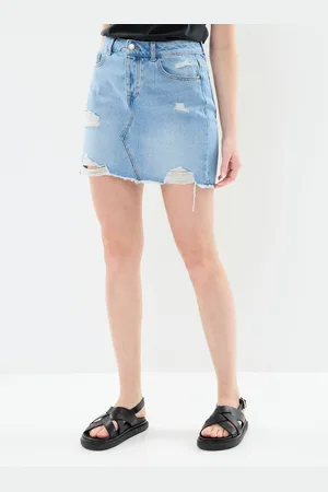 Noisy May Nmmillie Hw Denim Mini Skirt Vi488Lb Fd by