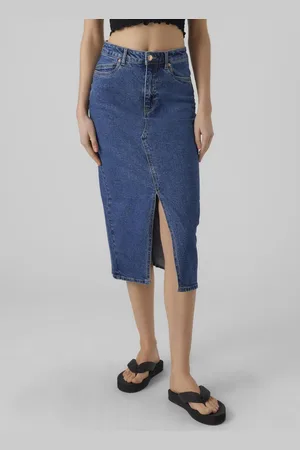 VERO MODA Vmveri Hr Calf Denim Skirt Ga Noos by