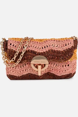Vanessa Bruno Nano Moon En Raphia Motifs Vagues Mutlicolore by