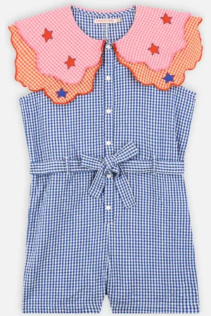 Tiny Cottons Stars Vichy Jumpsuit by