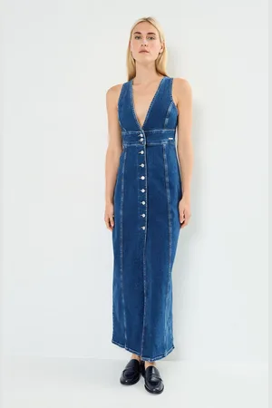 Tommy Hilfiger Maxi Dress Button Th DW0DW18213 by