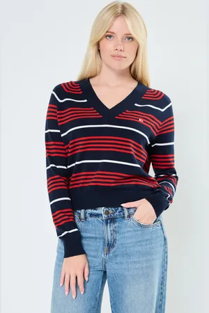 Tommy Hilfiger Tjw V-Neck Stripe Sw DW0DW18652 by