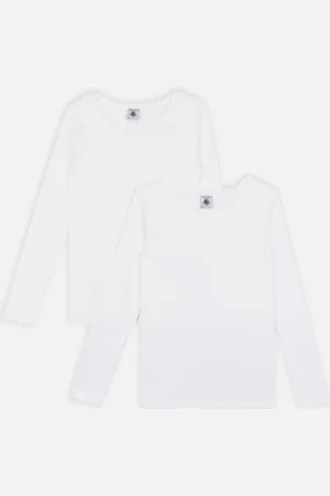 Petit Bateau Lot de 2 Tee-Shirts Manches Longues Fille by