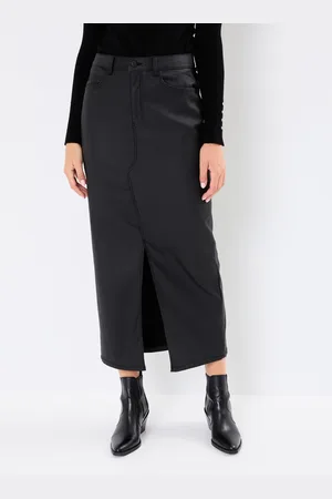 Noisy May NMKATH NW SLIT LONG SKIRT COATED BL NOOS by