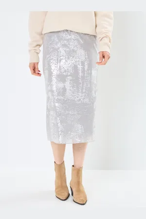 Noisy May NMLUCIA NW MESH MIDI SKIRT JRS FWD by