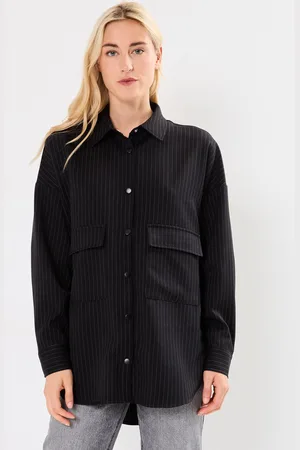 Noisy May NMDALLAS L/S PINSTRIPE OVERSHIRT FWD by