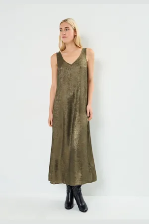 VILA VIMETALLA V-NECK S/L ANKLE DRESS/C29 by