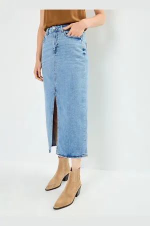 VILA VIJAF HW MIDI DENIM SKIRT-NOOS by